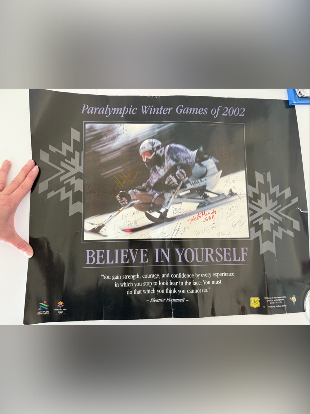 Paralympic Winter Games 2002 Signed Poster